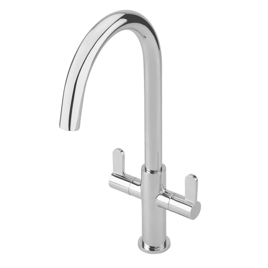 Emilia Mono Double Handle Deck Mounted Sink Mixer