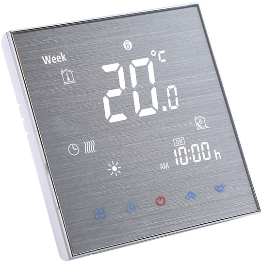 Asupermall - BTH-2000L-GA Water Floor Heating Thermostat Digital Temperature Controller Large lcd Display Touch Button Control 5A ac