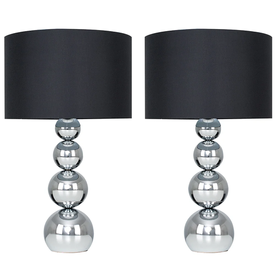 Ettinger 43Cm Silver Table Lamp