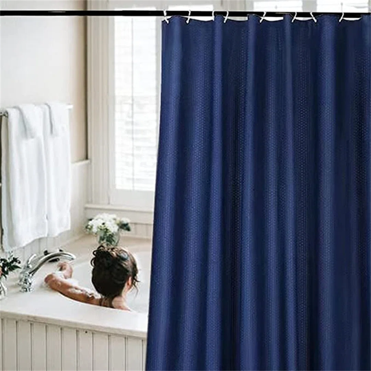 Cotton Blend Shower Curtain Set