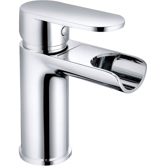 Waterfall Basin Sink Mixer Tap Chrome Bathroom Lever Faucet with Sleek Design