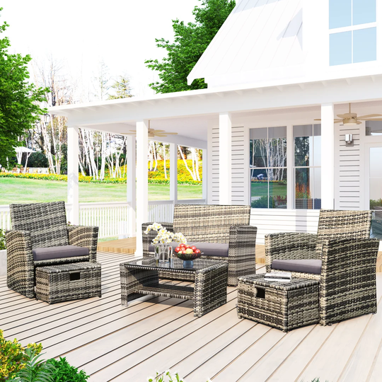 Gregg 6 Seater Rattan Sofa Set