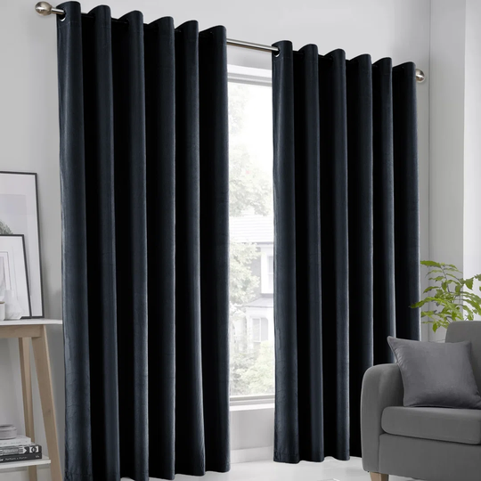 Karelyn Velvet Sheer Eyelet Curtain