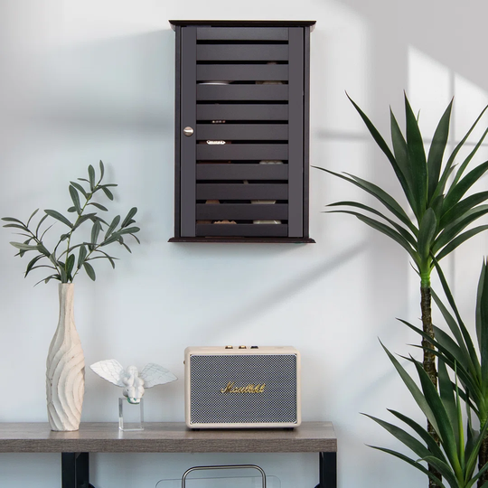 Aadian Bathroom Wall Cabinet Medicine Cabinet W/ Louvered Door & 2 Adjustable Shelves