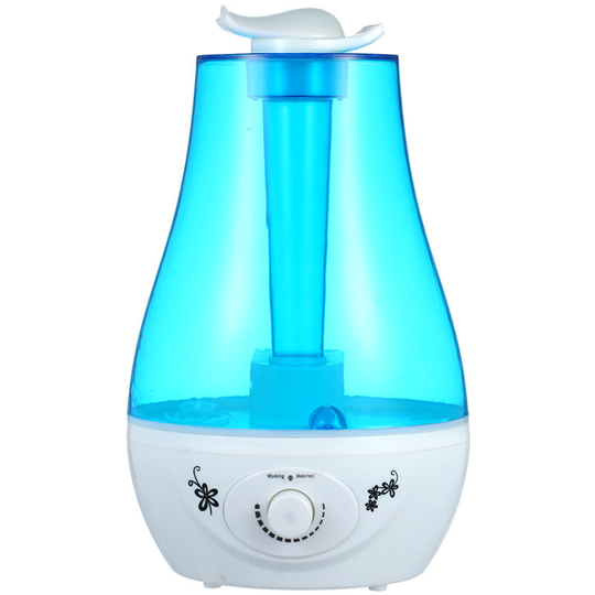 Cool Mist Humidifier Colorful Light 3L Capacity Water Tank Dual 360¡ã Rotatable Nozzles Air Humidifiers for Bedrooms Offices Baby Rooms,model:Blue UK