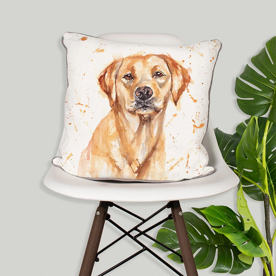 Mans Best Friend Golden Labrador Cushion
