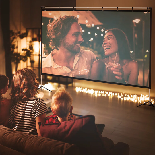 Afeni White 160Cm x 274Cm Portable Folding Frame Projector Screen