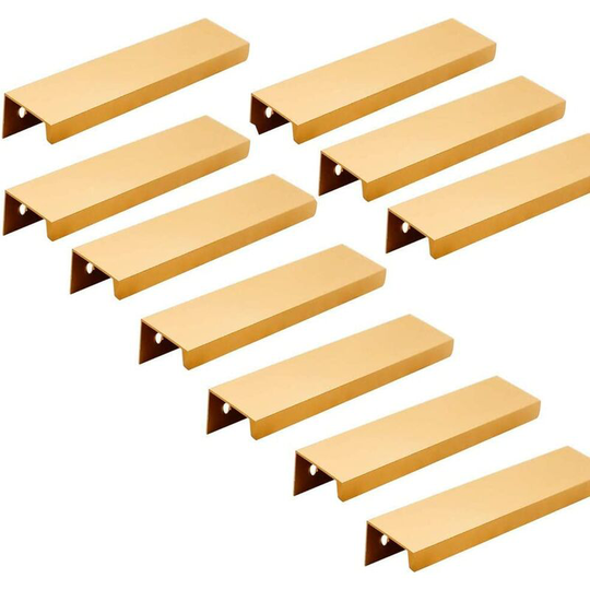 Gift - 10pcs Invisible Cabinet Handle 96MM -gold Kitchen Cabinet Drawer Cabinet Handle