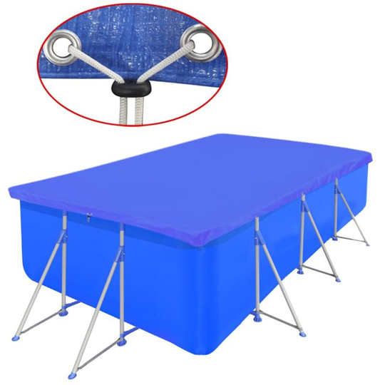 Topdeal Pool Cover PE Rectangular 90 g/sqm 394 x 207 cm VDTD32078