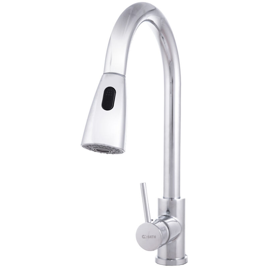 Brass / Zinc Kitchen Faucet, Chrome Plated, Hot-Cold Water, Hoses, High Spout, Single Handle [QLI-FA-9711] (QLI-FA-9711)