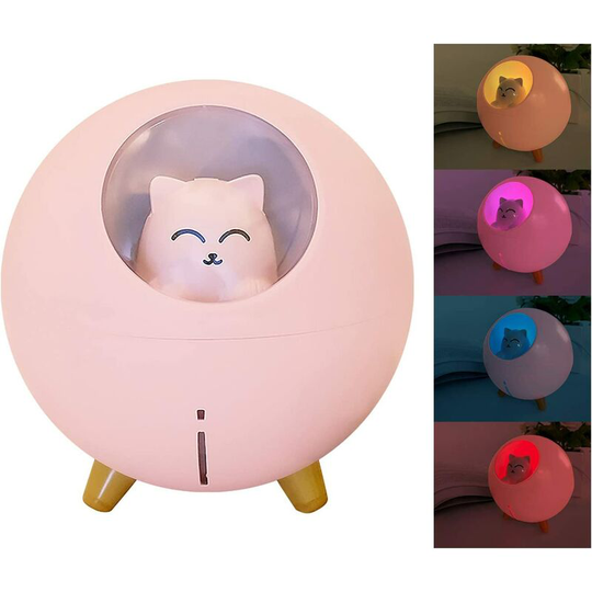 220ml Mini Air Humidifier, Quiet Humidifier with LED Lights Colorful Breathing Light, USB Desktop Humidifier for Home/Bedroom/Office