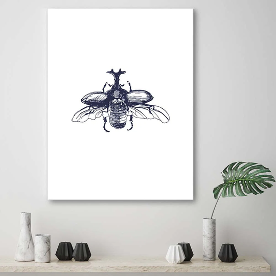 Canvas print, Flying beetle