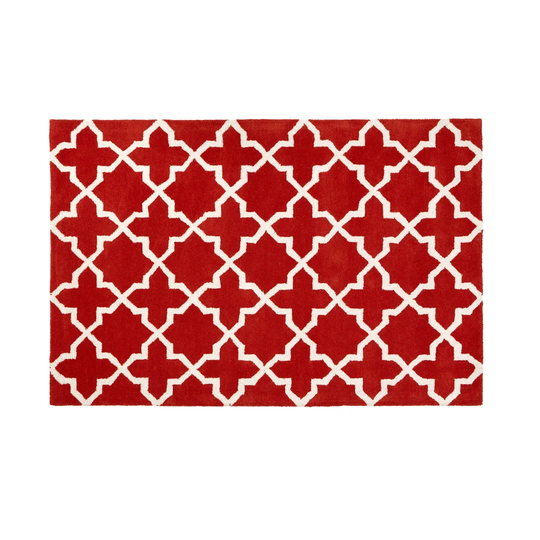 Etalle Hand Tufted Orange/White Rug