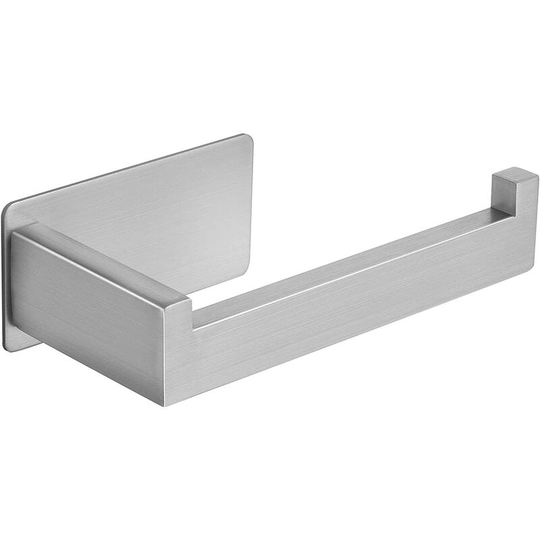 Toilet Paper Holder Stainless Steel Toilet Paper Holder Bathroom Kitchen Self-Adhesive Toilet Paper Holder (Natural Color)
