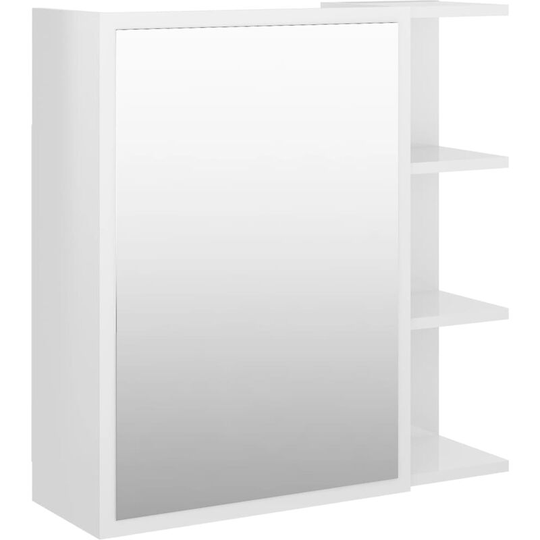 Vidaxl - Bathroom Mirror Cabinet High Gloss White 62.5x20.5x64 cm Engineered Wood White