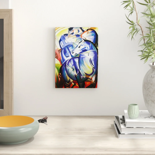 'Four Blue Horses' by Franz Marc Printing Print