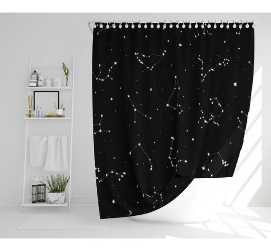 Dimante Polyester Shower Curtain Set