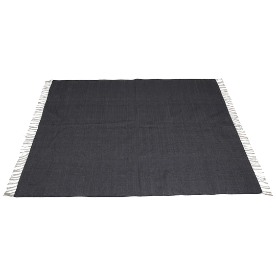 Stoughton Handwoven Cotton Dark Grey Rug