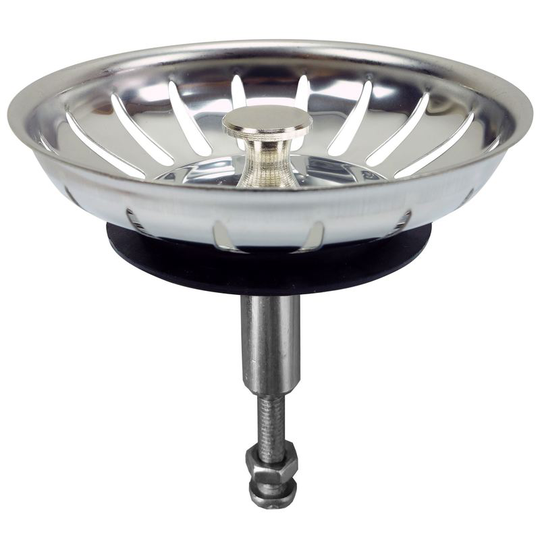 Kitchen Basin Drain Sink Waste Strainer Plug Steel with Adjustable Height