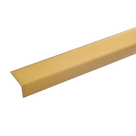 Abhilasha Metal 2 cm Thick x 4 cm Wide x 100 cm Length Stair Nose in Gold