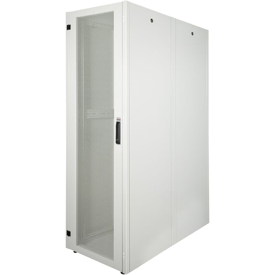 Rackmatic - Rack Cabinet 19 Mobirack standing 42U Width 600 Depth 1200 White Perforated Door