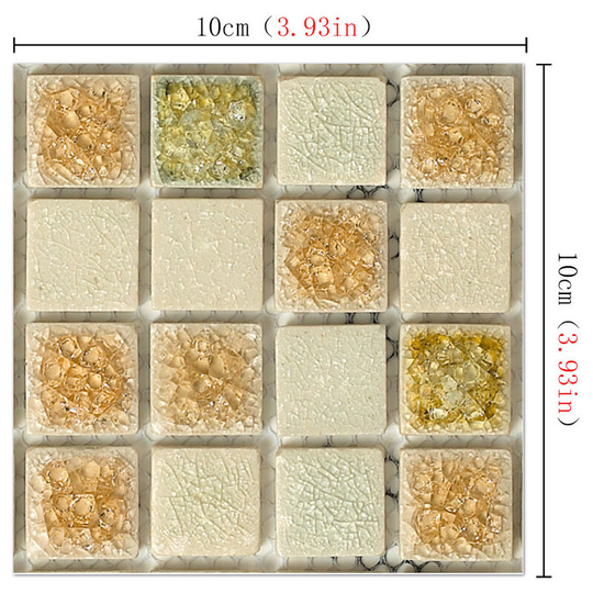 40pcs Wall Tile Stickers, 10x10cm Waterproof Self Adhesive Sticker, for Home Decor (Style 1)