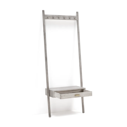 Ellerkamp Solid Wood 6 - Hook Freestanding Coat Stand with Storage