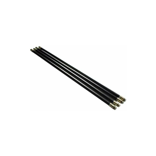 4 Piece Drain Rods Kit Remove Blockages Obstructions Cleans Pipes