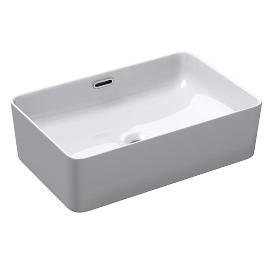 Ceramic Bathroom Basin - Countertop Sink Vessel - Rectangular Washing Bowl (480 X 315 X 140Mm)