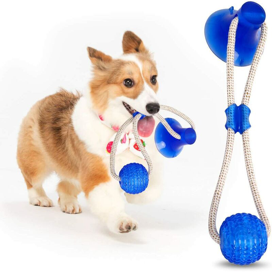 Multifunction Pet Molar Bite Toy, Multifunctional Pet Bite Toy, Toy Pet Dog Toy Interactive Pet Chew Toys (Blue)