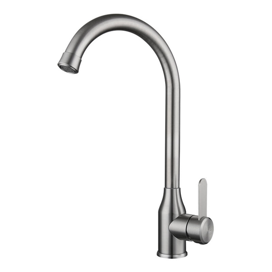 304 Stainless Steel Kitchen Faucet Hot and Cold Brushed Ball Anti Cardboard Rotary Sink Faucet
