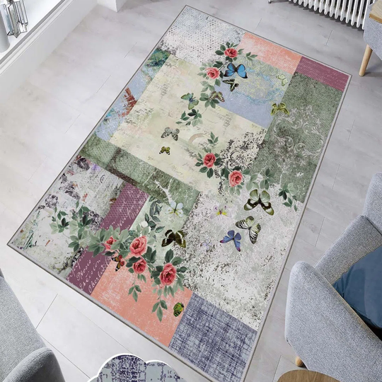 Ransdell Grey/Green/Pink Rug