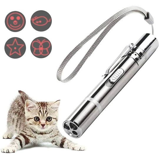 Cat Toys led Interactive Toys for Cats,USB Rechargeable 3in1 The Pattern Training for Cat Dog Chase