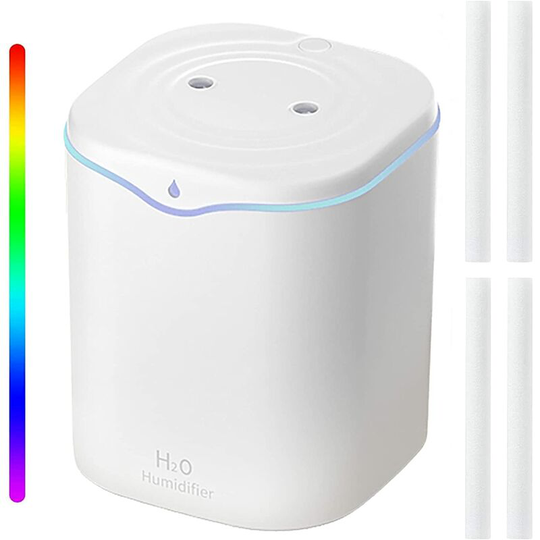 Gift - Air Humidifier Quiet Ultrasonic Humidifier with 2 Adjustable Mist Modes usb Air Humidifier Baby Auto Shut Off Colorful Night Light for Bedroom