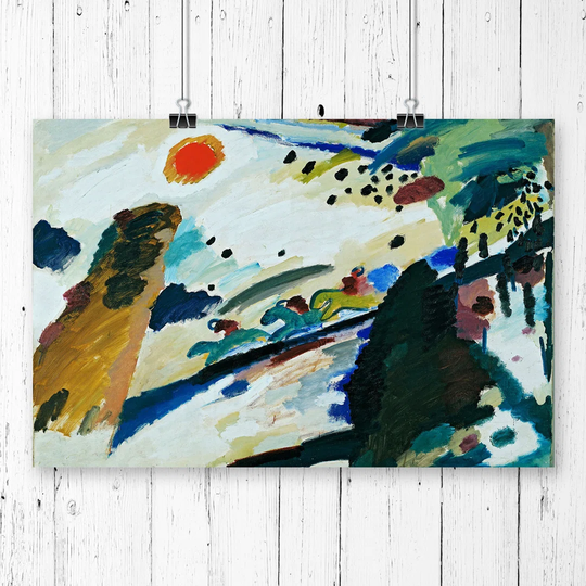 Romantic Landscape' by Wassily Kandinsky Printing Print