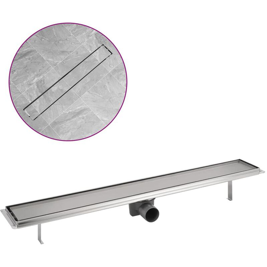 Vidaxl - Linear Shower Drain 830x140 mm Stainless Steel