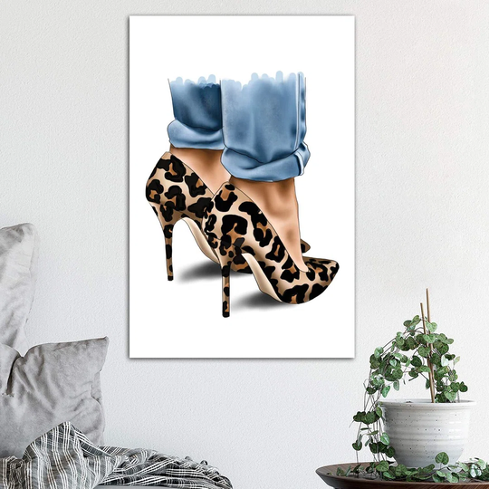 Leopard Spot Heels by Elza Fouche - Wrapped Canvas Graphic Art Print
