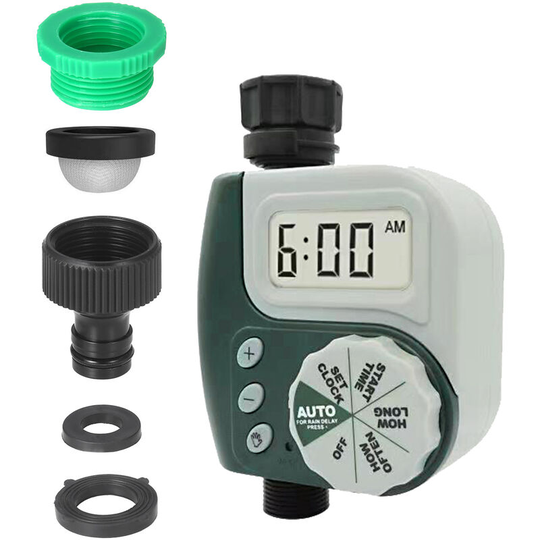 Automatic Water Timer Outdoor Garden Irrigation Controller 1-Outlet Programmable Hose Faucet Timer
