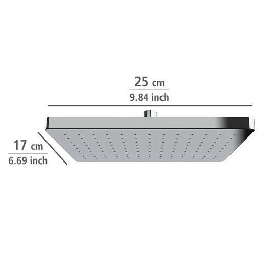 WENKO Rain shower head Automatic Cleaning, 25 X 17 Cm