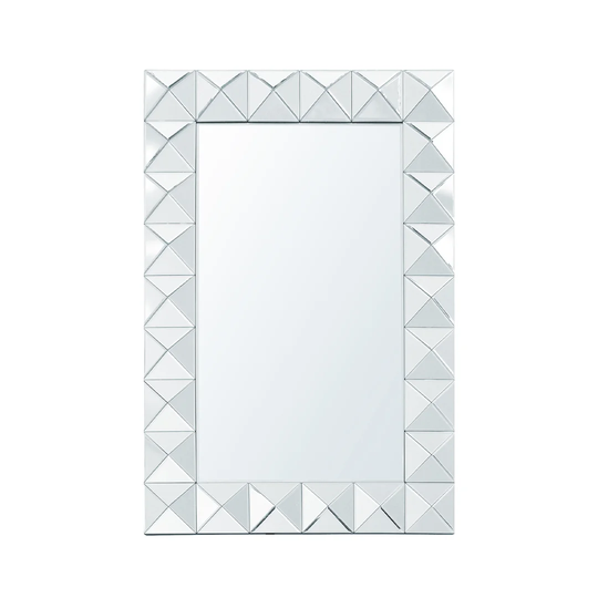 Starks Glass Framed Wall Mounted Accent Mirror in Silver