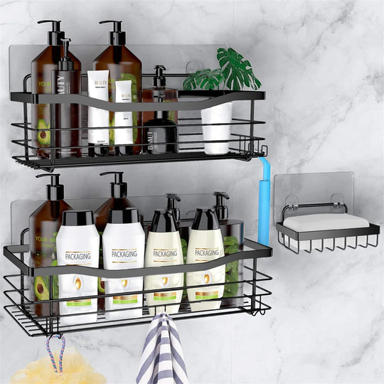 Strausbaugh Adhesive Mount Stainless Steel Shower Caddy