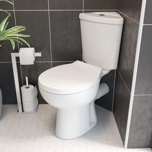 Ceramica Forli Close Couple Corner Toilet & Soft Close Seat
