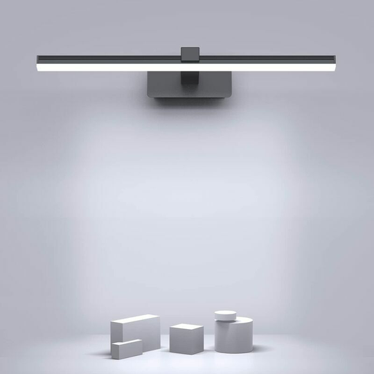 Morejieka - Bathroom Mirror Light, Waterproof 9W Cool White 6000K, Modern led Bathroom Wall Light 40cm Length Aluminum and Plastic 720LM AC100-240V