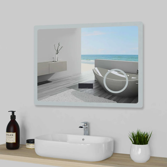 Nester Magnifying Lighted Framed Wall Mounted Bathroom/Vanity Mirror