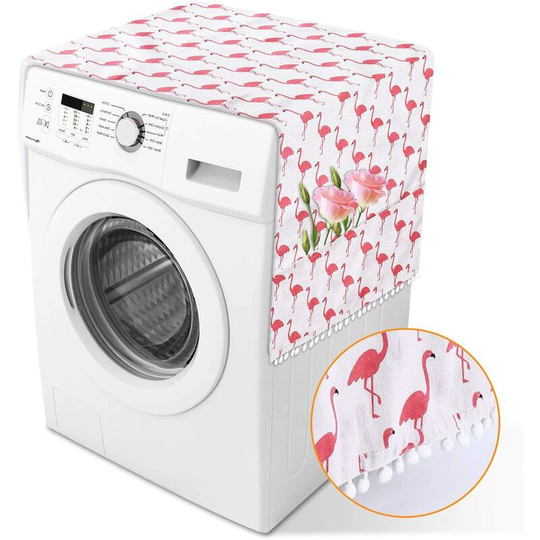 Betterlife Refrigerator Cover, Washing Machine Cover, Washing Machine Protector, Washing Machine Dust Cover with Storage Pockets 130x55CM