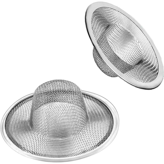 Sunflowergb - 50 Pcs Stainless Steel Strainer Trap, 2.75' Top/1' Mesh Metal Sink Strainer for Kitchen/Bathroom Sink, etc.