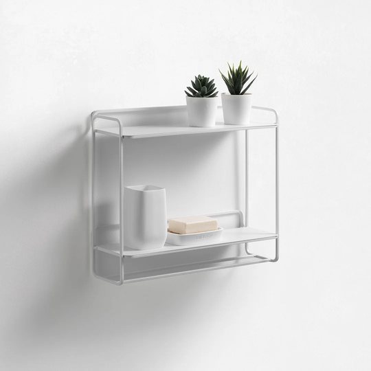 Haslemere 36cm W x 30.6cm H x 11.5cm D Wall Mounted Bathroom Shelf