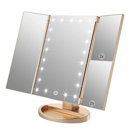 Kaetlyn Magnifying Lighted Freestanding Makeup Mirror