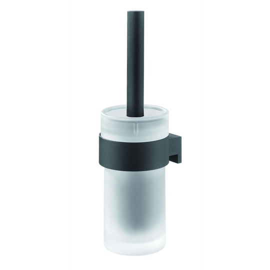 Toilet Brush and Holder Bold Matt Black Tiger Black