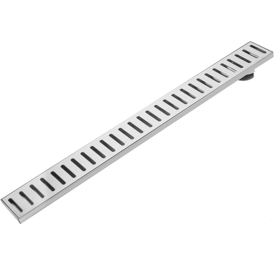 PrimeMatik - 70x7.5cm floor drain gutter with matte stainless steel grid